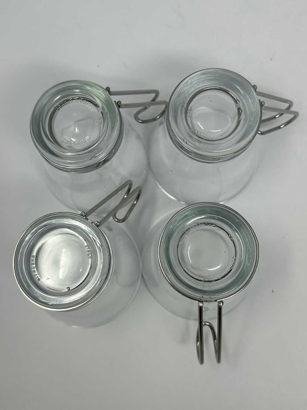 Set of 4 VTG Vitrosax Italy Cappuccino Glass Cups/Mugs Removable Metal Handle - Picture 4 of 6
